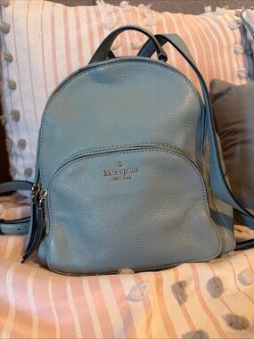 kate spade Light Blue Pebbled Leather Mini Backpack